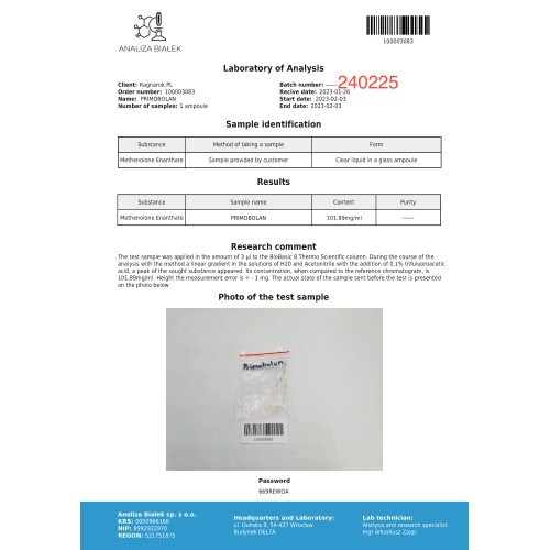Primos 100 mg/ml (Methenolone Enanthate) 10ml vial