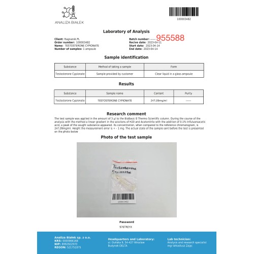 Cypilos 200 mg/ml (Testosterone Cypionate) 10ml vial