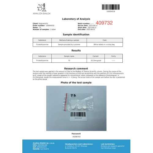 Liothymed 25 mcg (T3 - Triiodothyronine)
