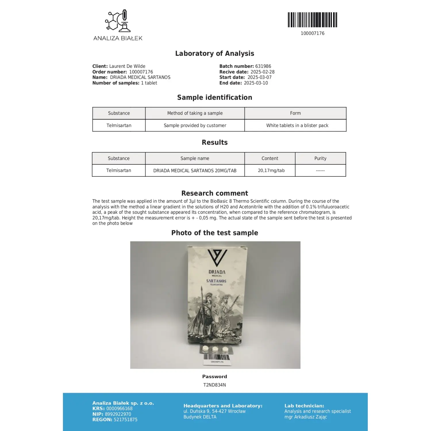 Sartanos 20mg (Telmisartan) Sartanos 20mg (Telmisartan)