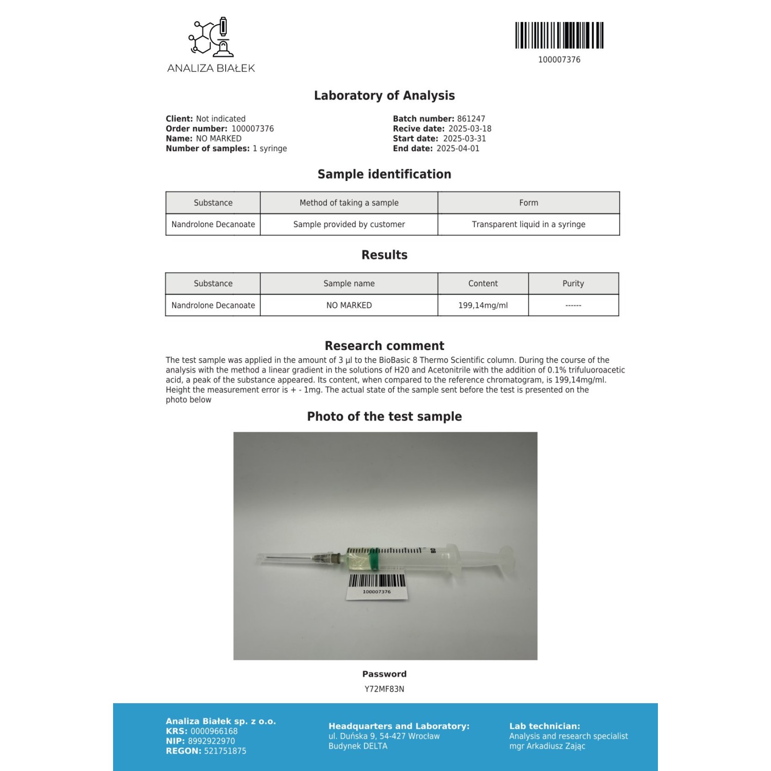 Nandecos 200 mg/ml (Nandrolone Decanoate) 10ml vial