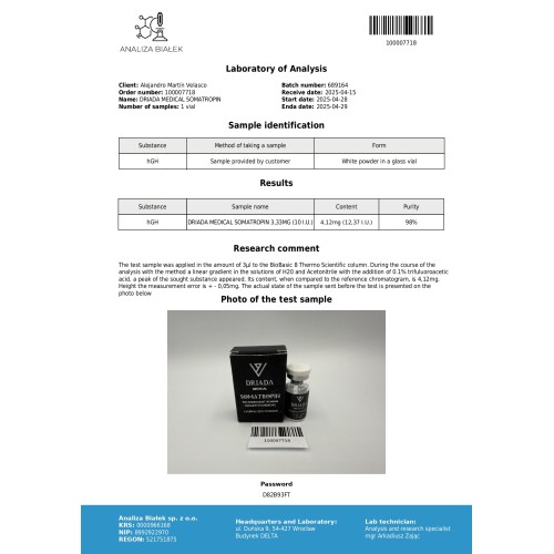 Somatropin HGH Powder 100iu