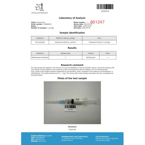 Primos 100 mg/ml (Methenolone Enanthate) 10ml vial