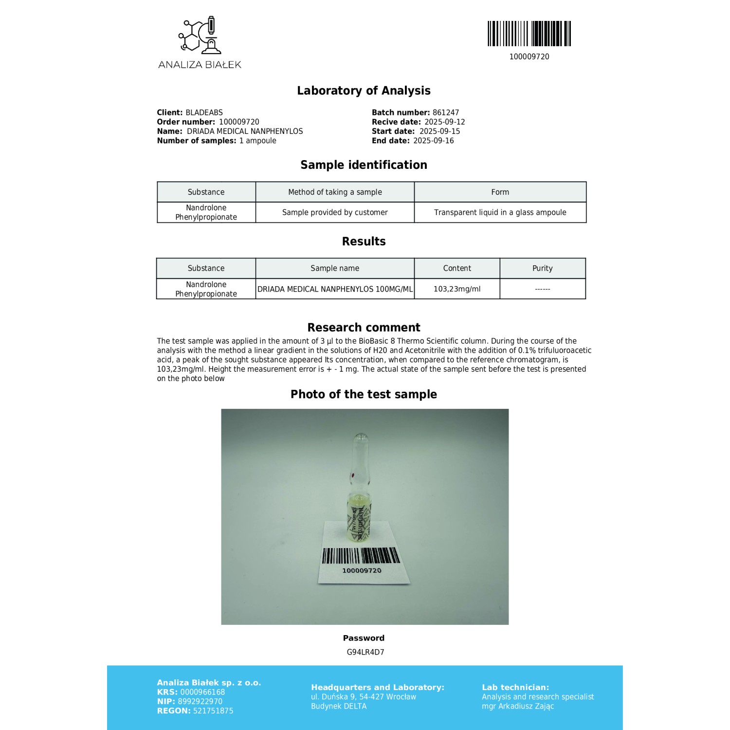 Nanphenylos 100 mg/ml (Nandrolone Phenylpropionate)