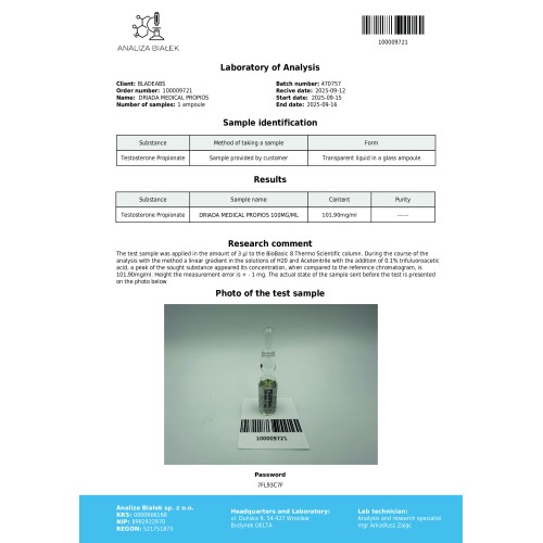Propios 100 mg/ml (Testosterone Propionate)