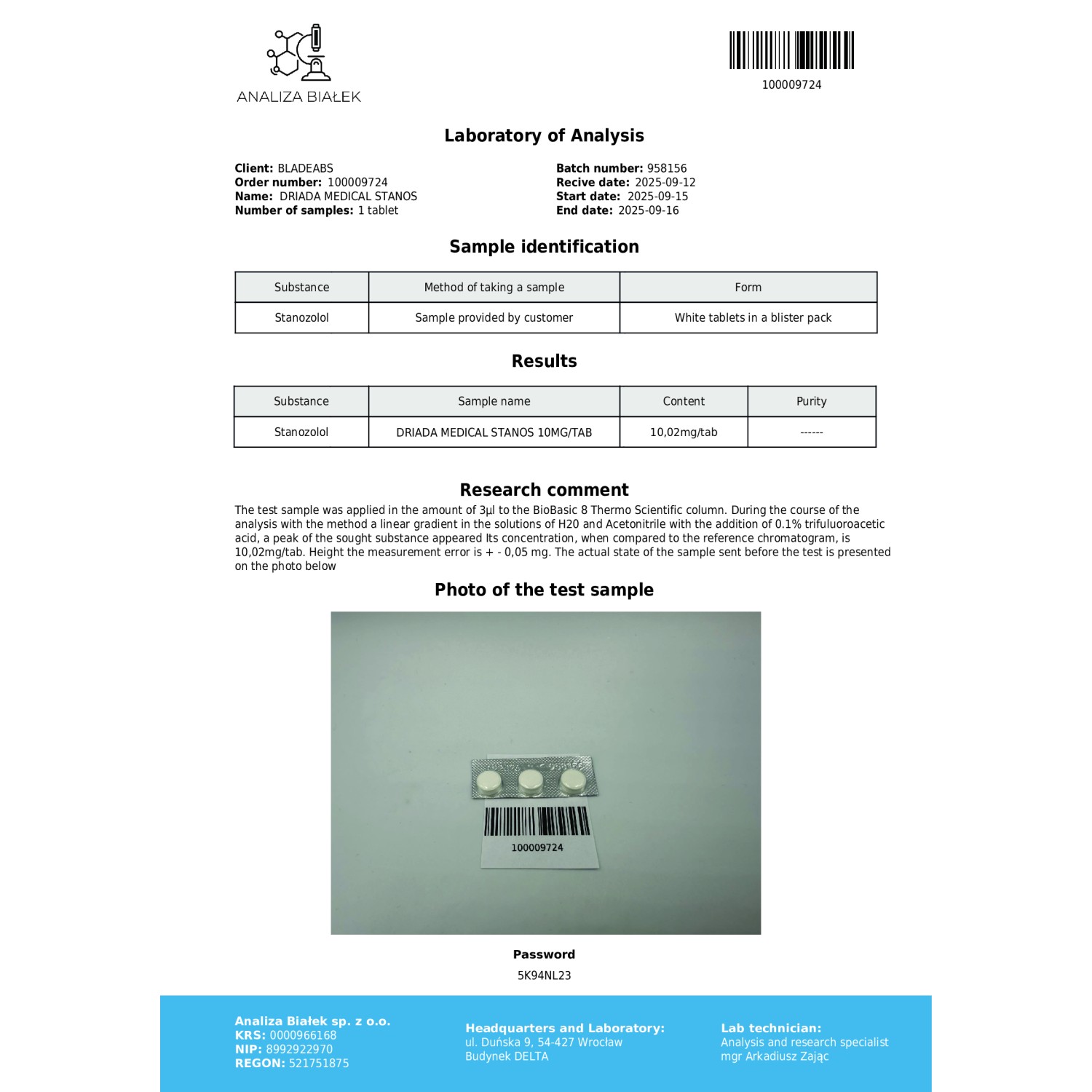 Stanos 10 mg (Stanozolol, Winstrol)