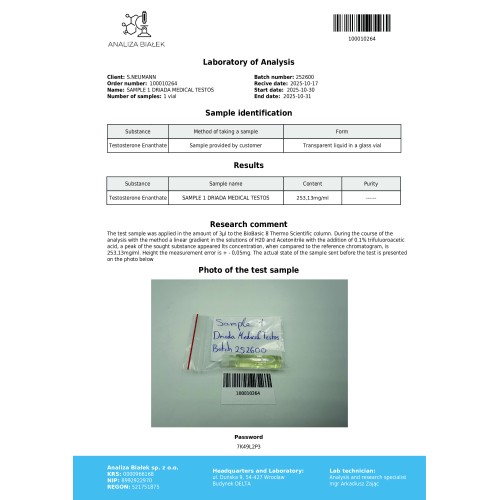 Testos 250 mg/ml (Testosterone Enanthate)