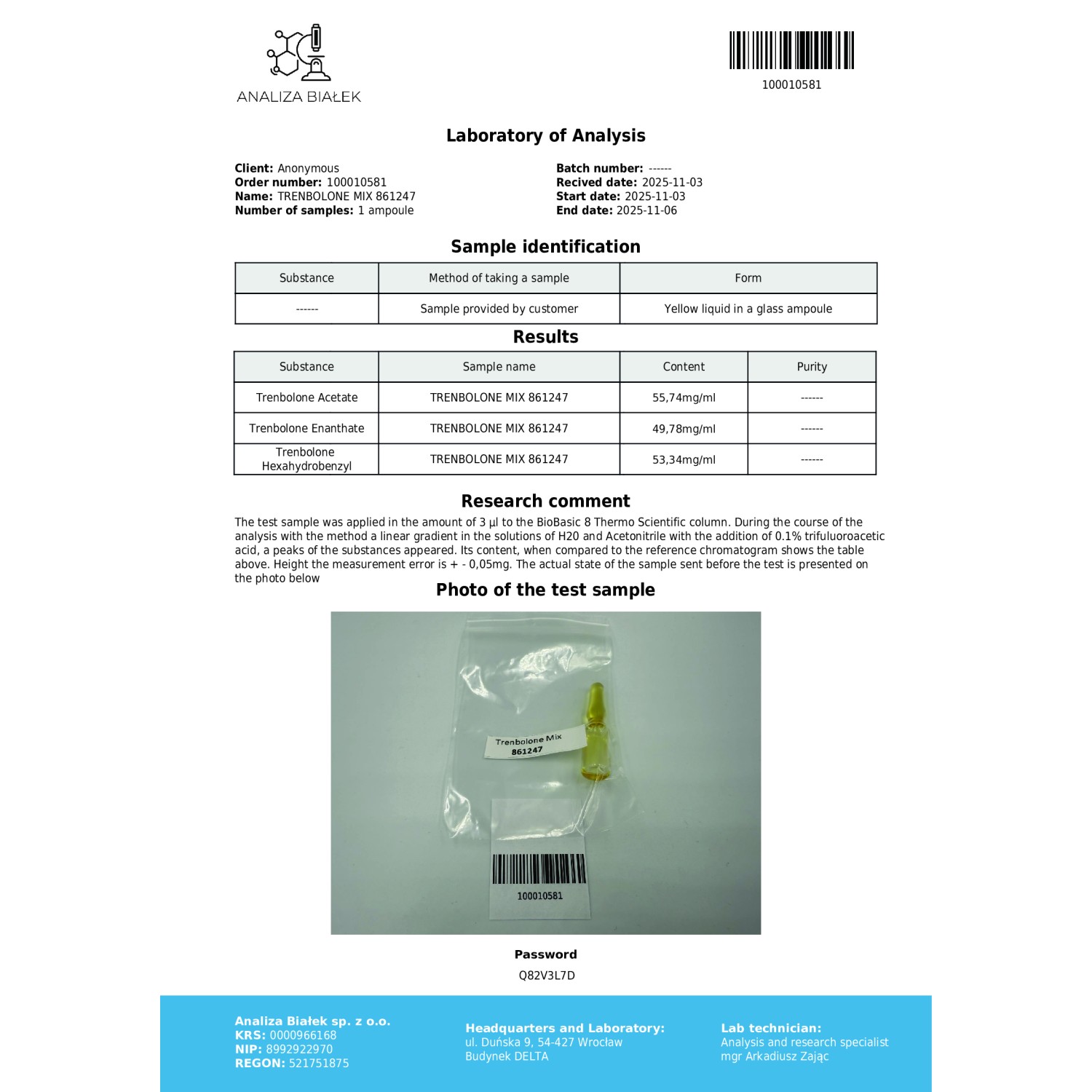 Tremilad 150 mg/ml (Trenbolone Mix) 10ml vial