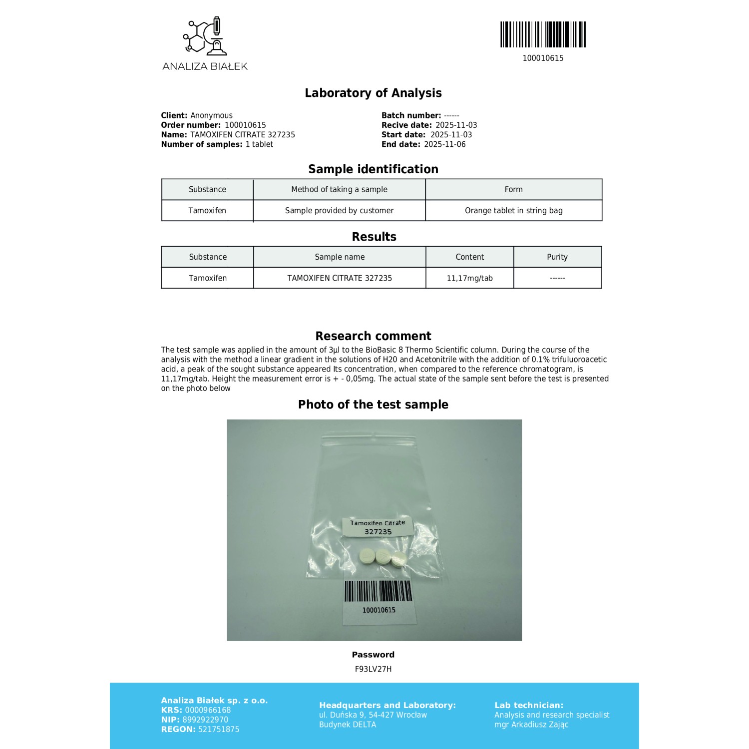 Nolvados 10 mg (Tamoxifen Citrate)