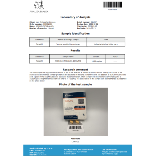 Androlex Tadalafil 10 mg/tab