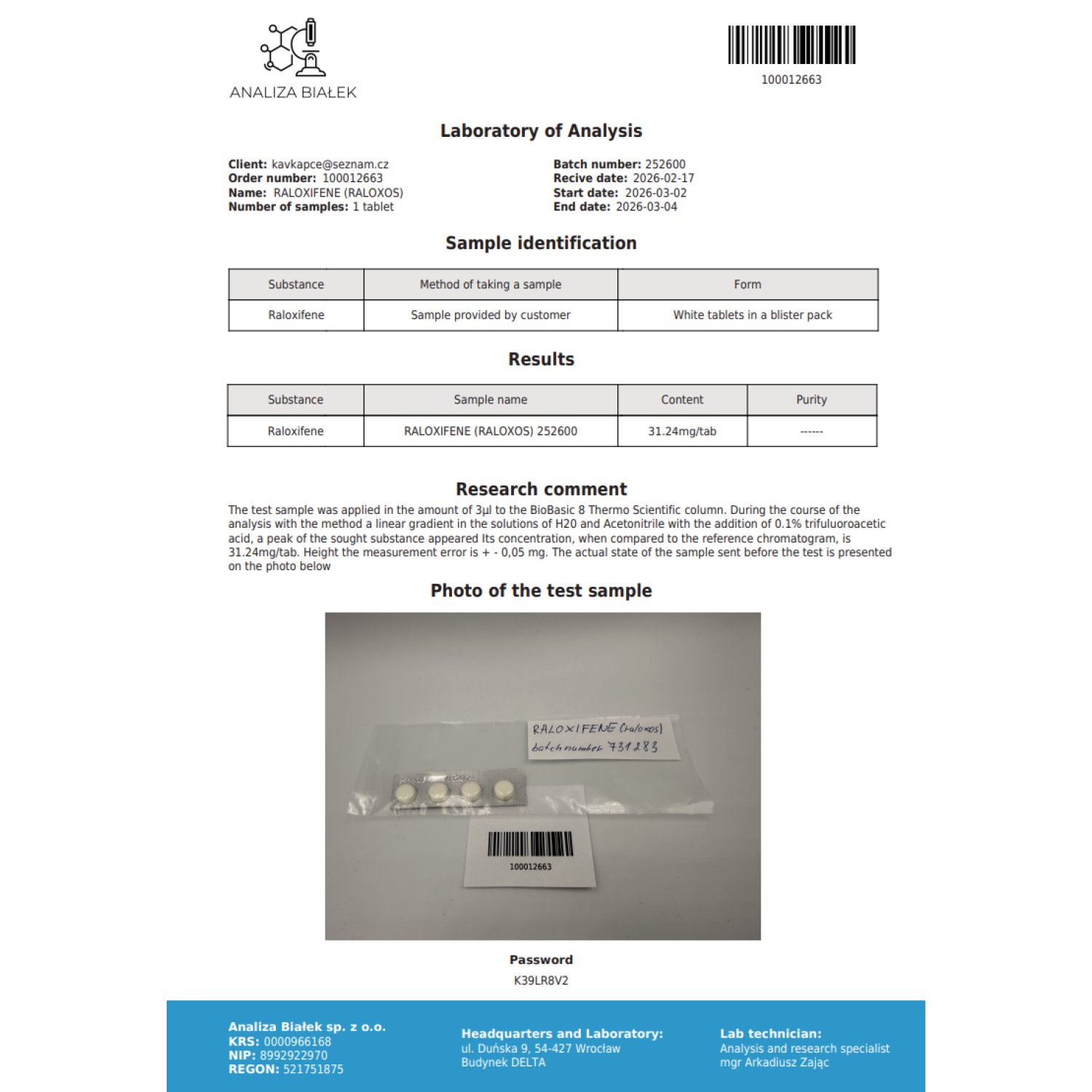 Raloxos 30mg (Raloxifene)