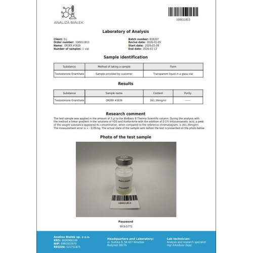 Testos 250 mg/ml (Testosterone Enanthate)