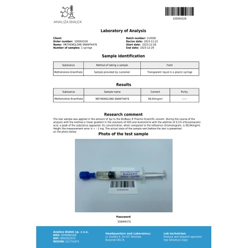 Primos 100 mg/ml (Methenolone Enanthate) 10ml vial