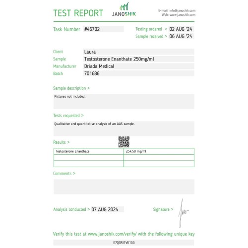 Testos 250 mg/ml (Testosterone Enanthate) 10ml vial