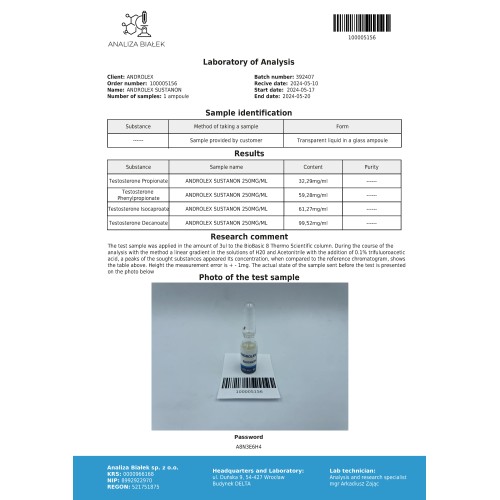 Androlex Sustanon 250 mg/ml Ampoules