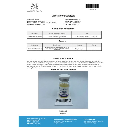Androlex Nandrolone decanoate 200 mg/ml Ampoules
