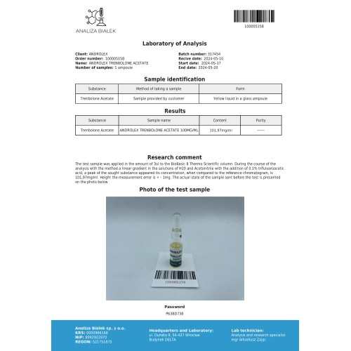 Androlex Trenbolone acetate 100 mg/ml Ampoules