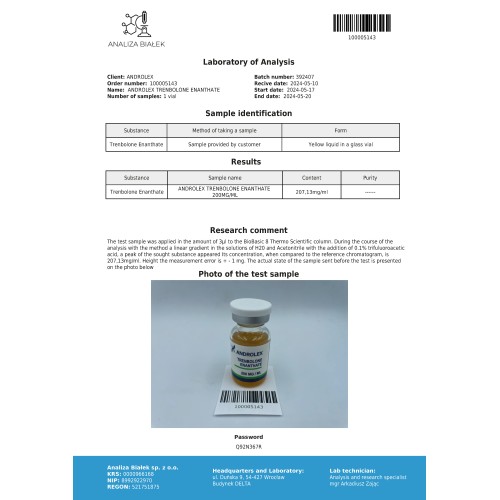 Androlex Trenbolone enanthate 200 mg/ml Ampoules