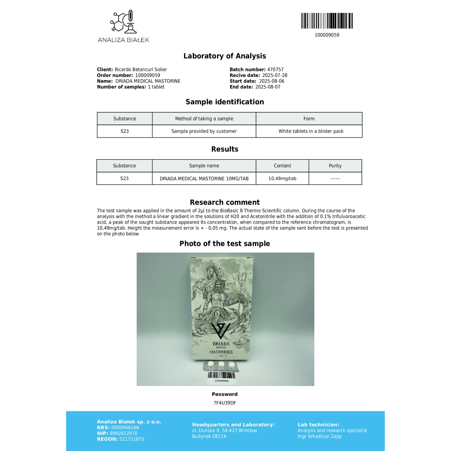Mastorine 10mg (S23)