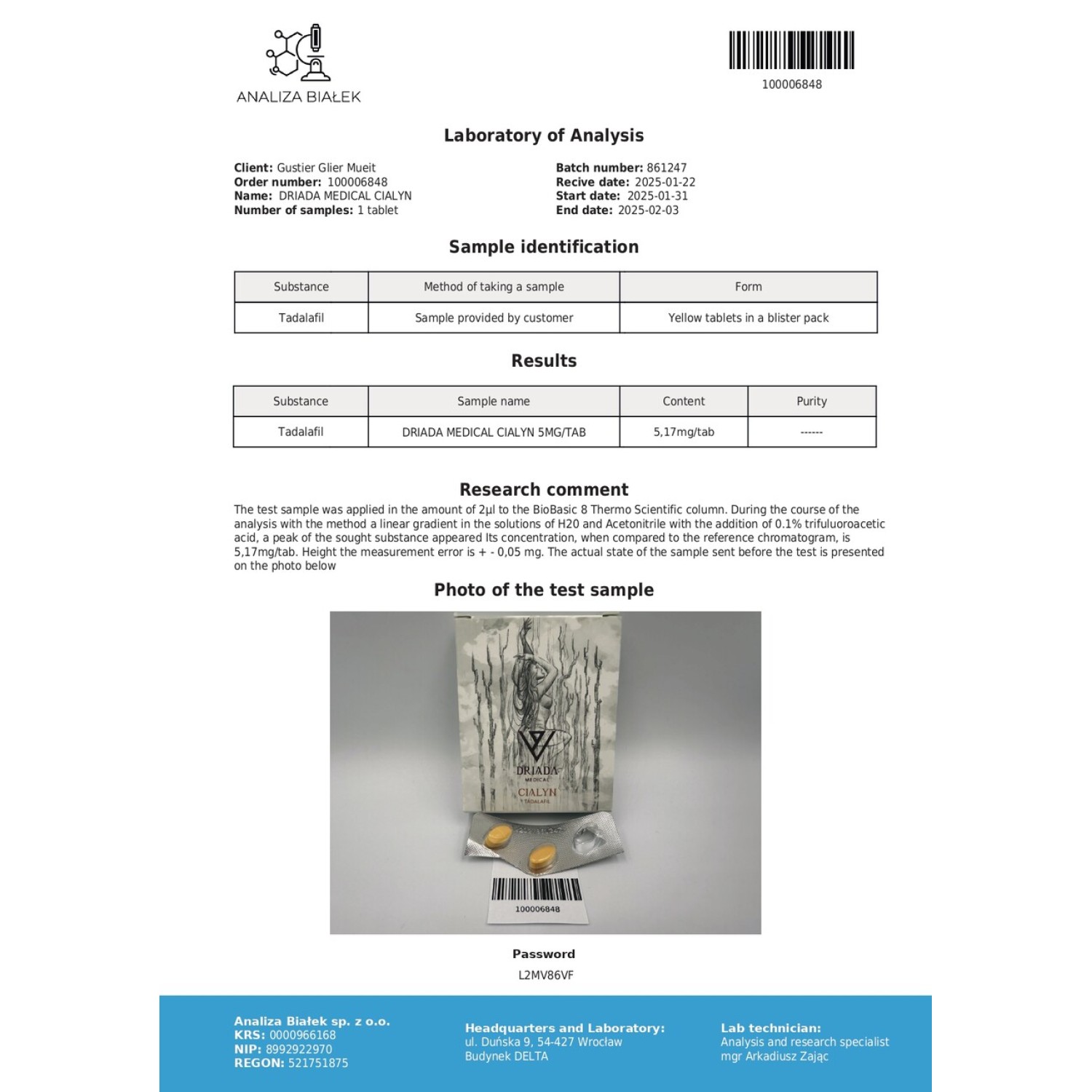 Cialyn 5mg (Tadalafil)
