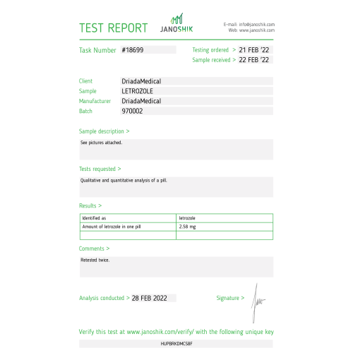 Femaralyn 2.5 mg (Letrozole) Femaralyn 2.5 mg (Letrozole)