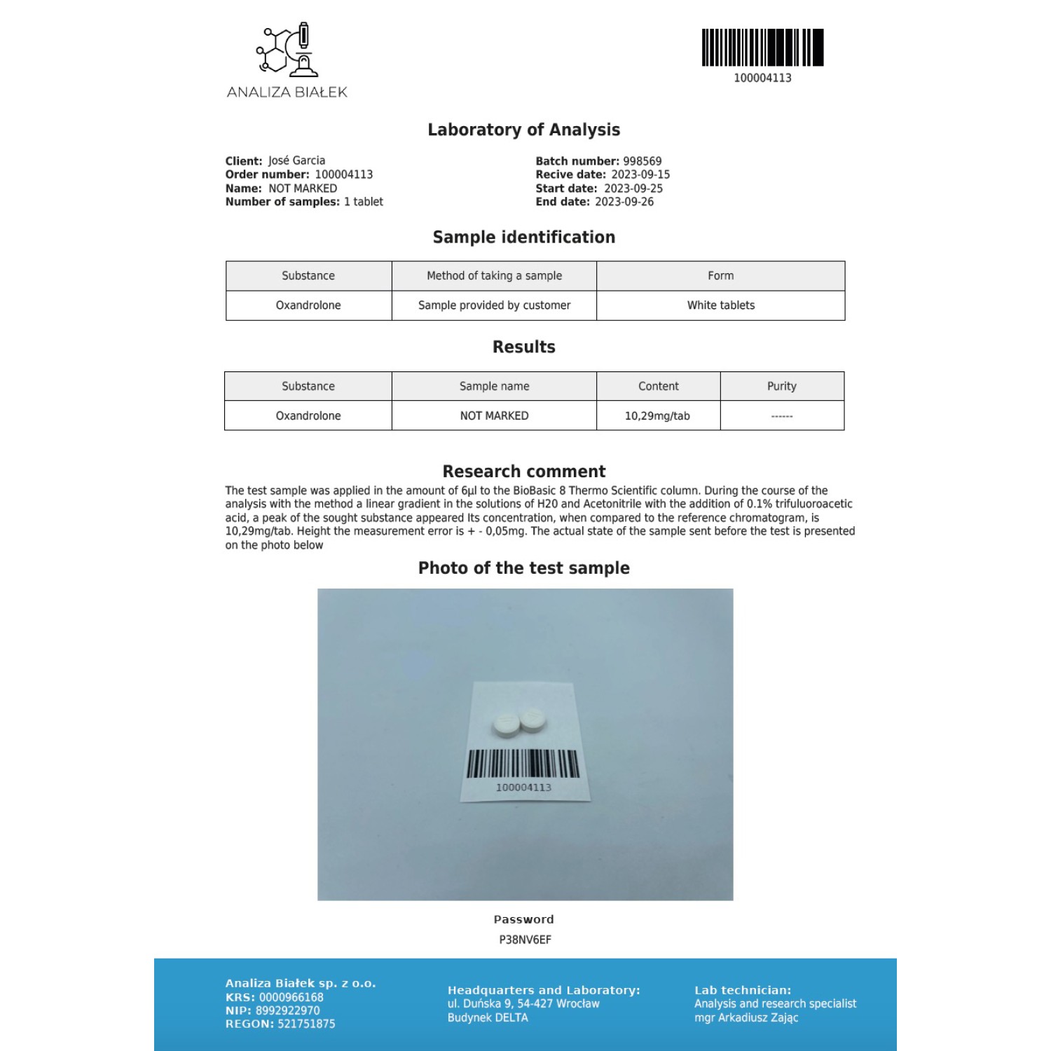 Anavaros 10mg (Oxandrolone)