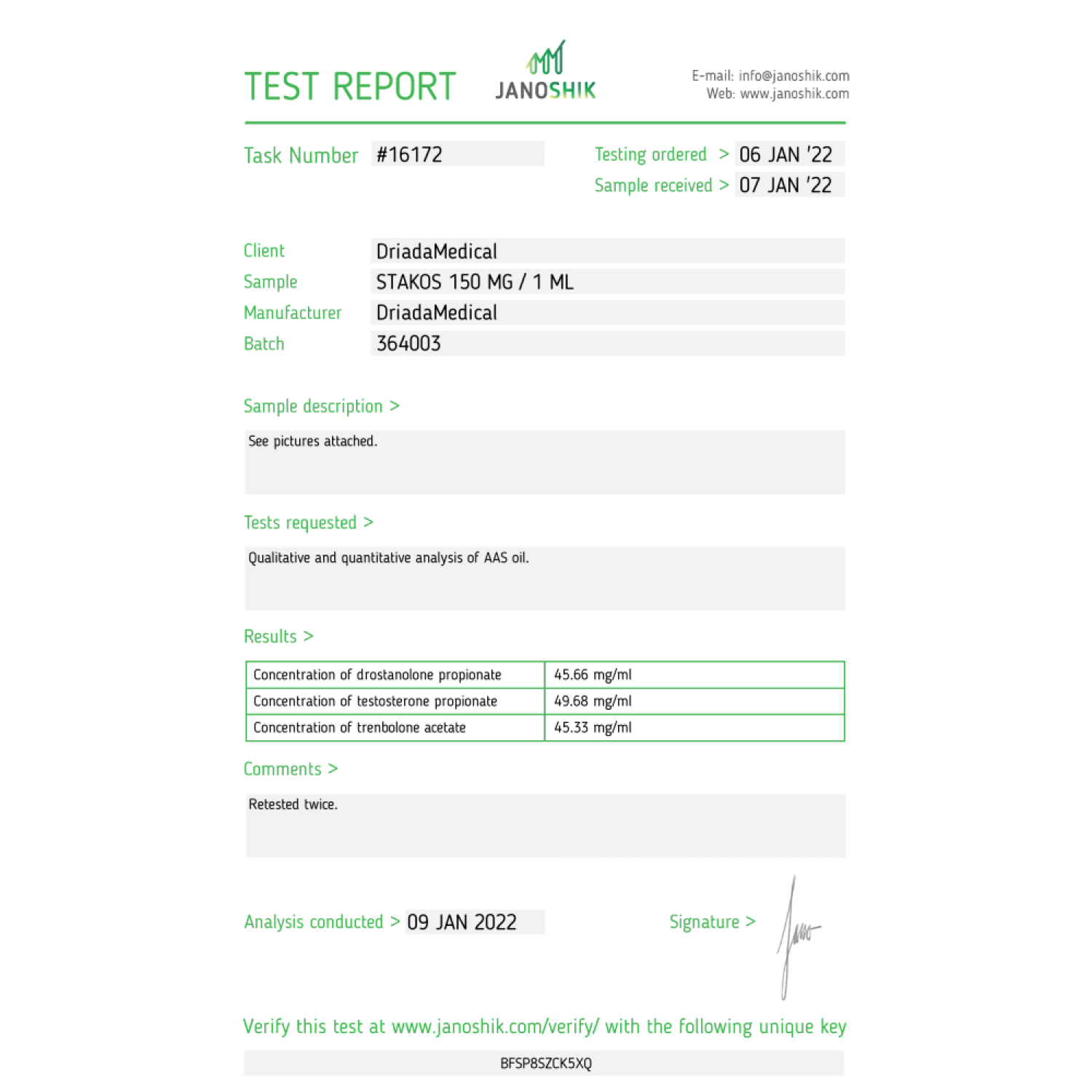 Stakos 150 mg/ml (Cut Stack) 10ml vial