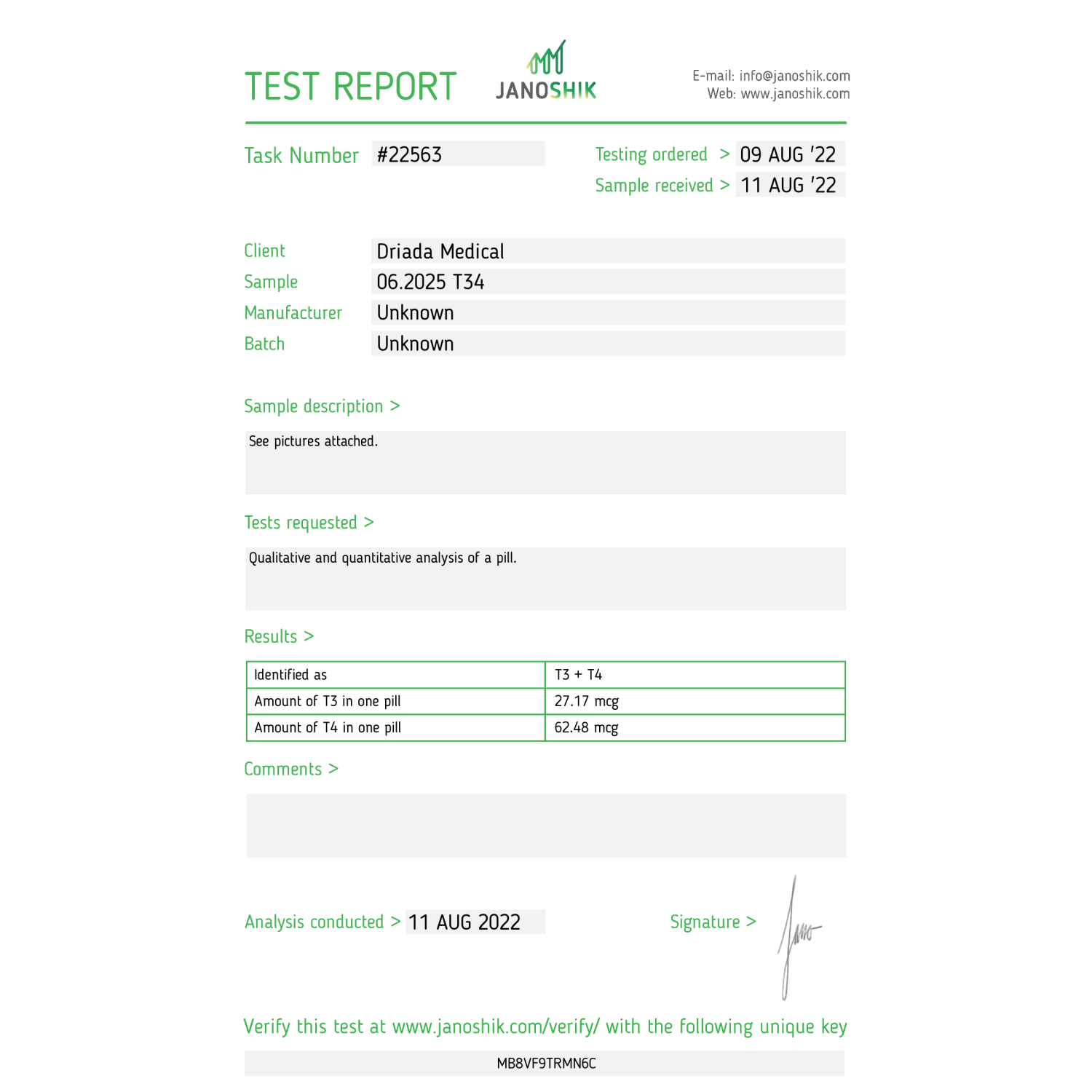 Tyroid Mixos	10 mg and 62.5 mg (T3/T4)