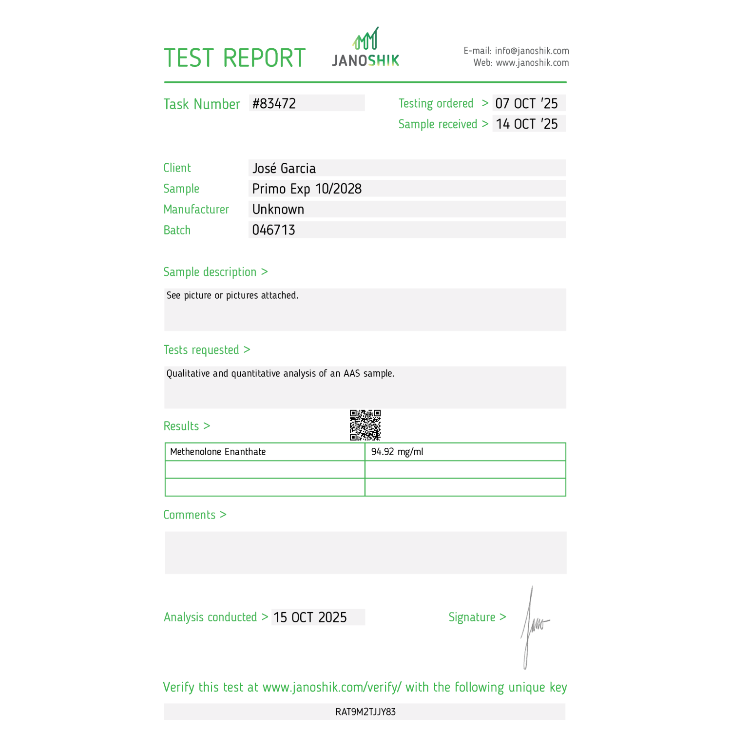 Primos 100 mg/ml (Methenolone Enanthate)