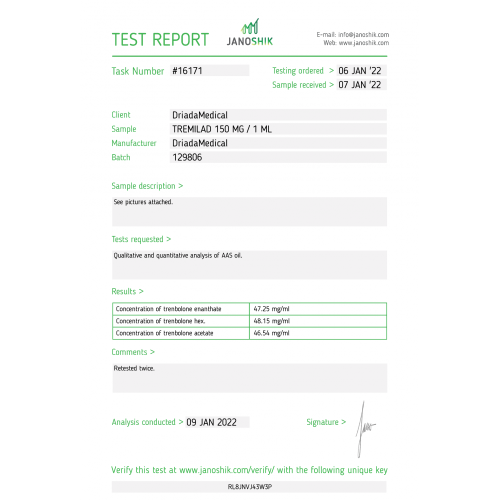 Tremilad 150 mg/ml (Trenbolone Mix) 10ml vial