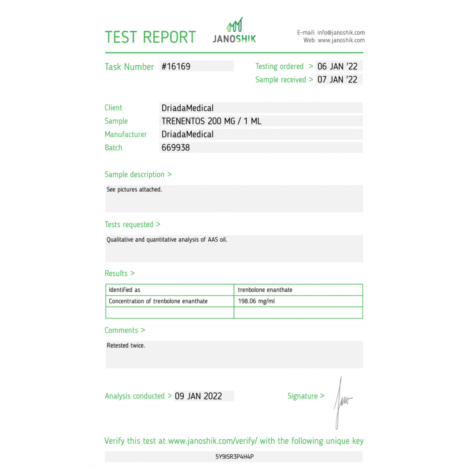 Trenentos 200 mg/ml (Trenbolone Enanthate)