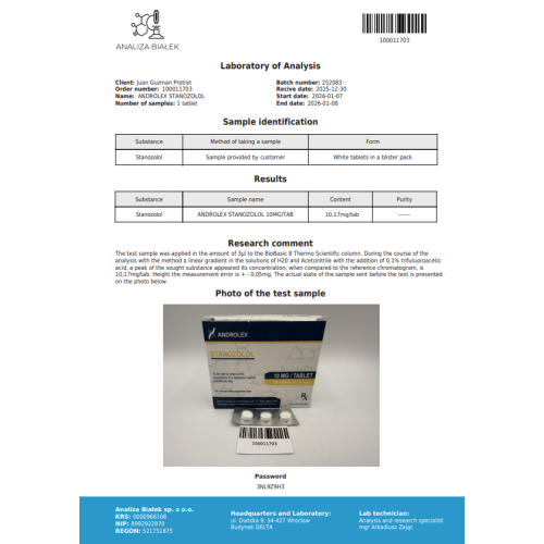 Androlex Winstrol 50 mg/ml Ampoules