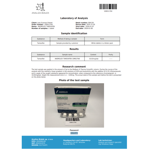 Androlex Tamoxifen 10 mg/tab