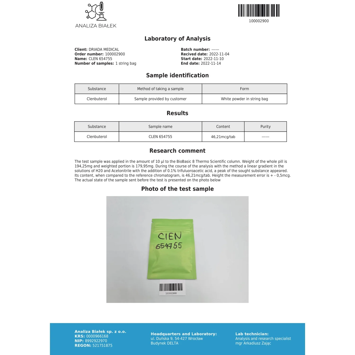 Clenbutos 40 mcg (Clenbuterol) Clenbutos 40 mcg (Clenbuterol)