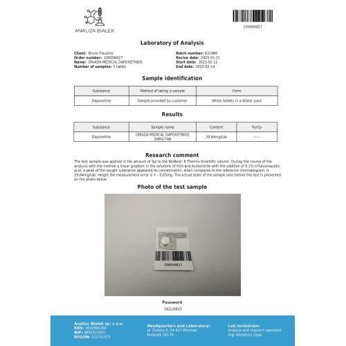 Dapoxetinos 30mg (Dapoxetine)