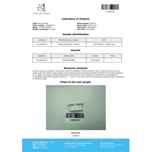 Anadrolus 50 mg (Oxymetholone)