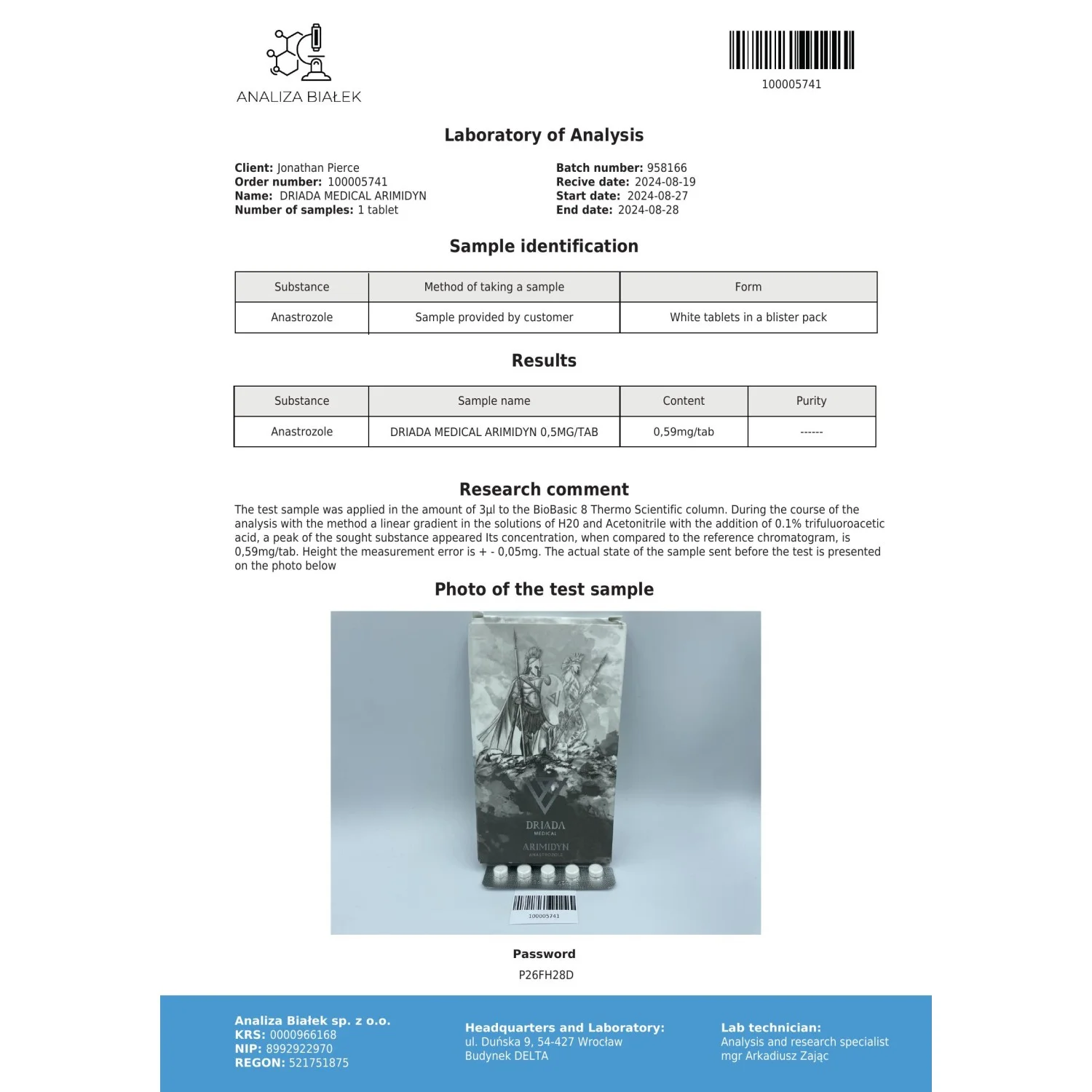 Arimidyn 0.5 mg (Anastrozole) Arimidyn 0.5 mg (Anastrozole)