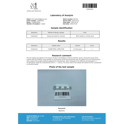 Clenbutos 40 mcg (Clenbuterol) Clenbutos 40 mcg (Clenbuterol)