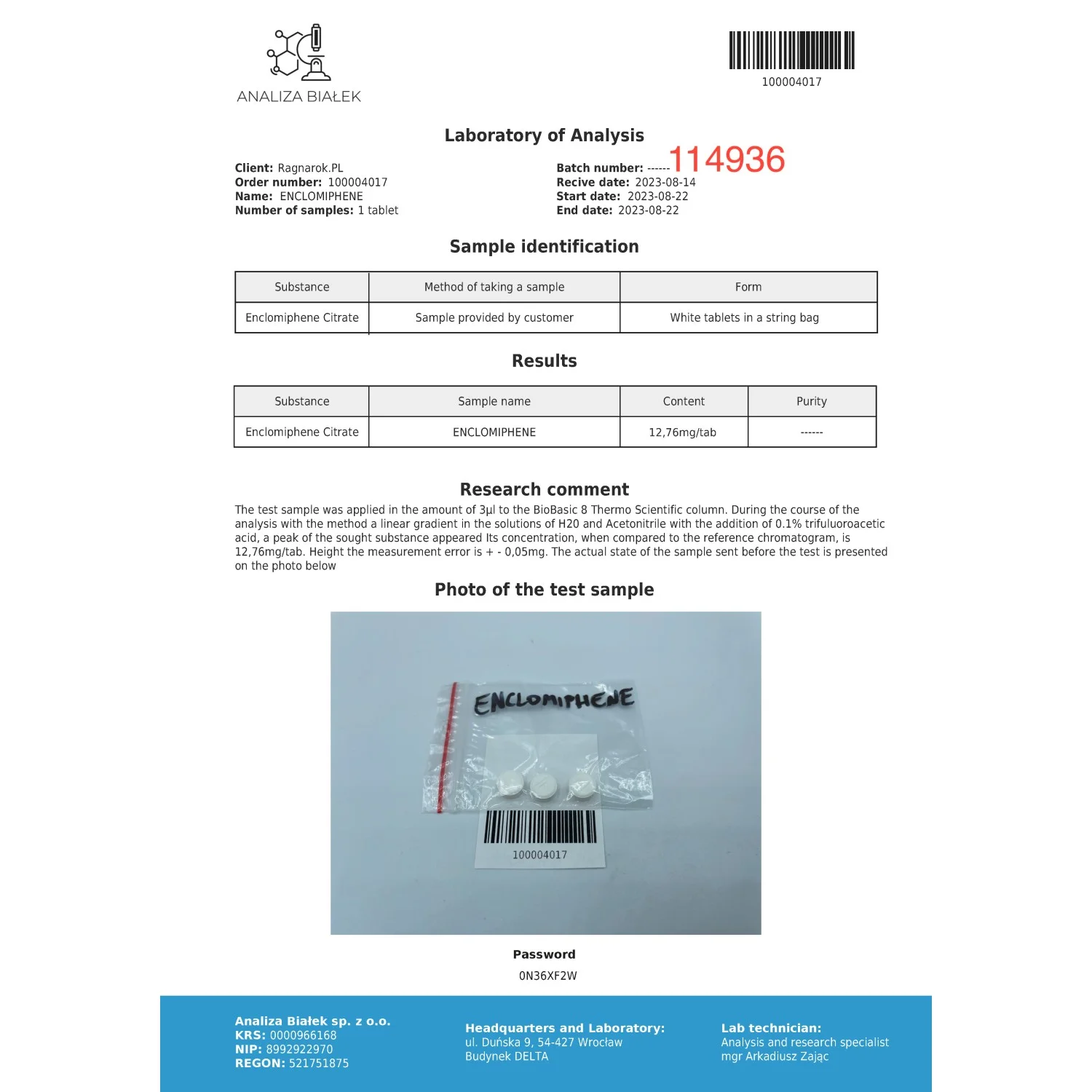 Enclomilad 12.5 mg (Enclomiphene citrate) Enclomilad 12.5 mg (Enclomiphene citrate)