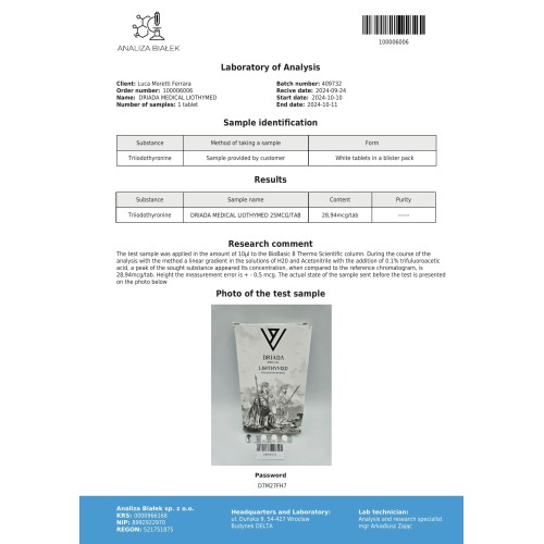 Liothymed 25 mcg (T3 - Triiodothyronine)