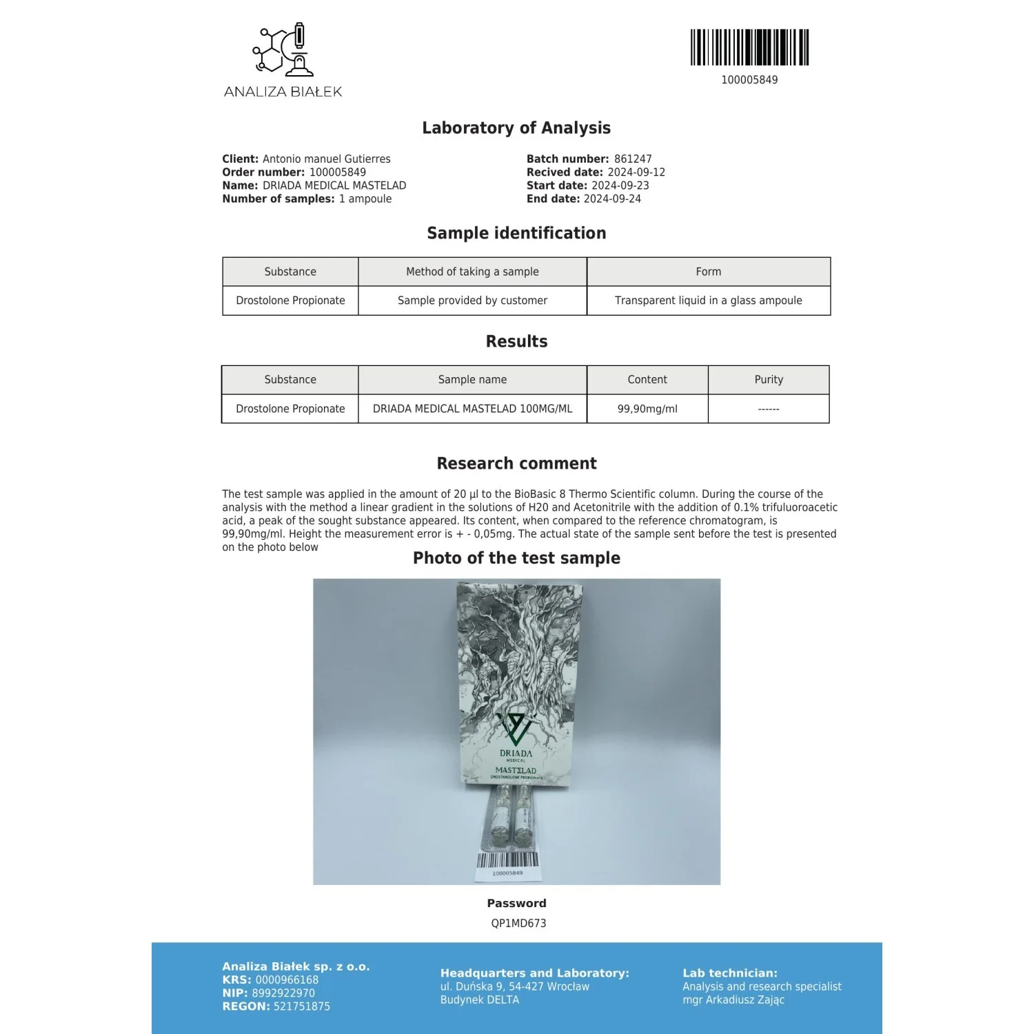 Mastelad 100 mg/ml (Drostanolone Propionate) 10ml vial Mastelad 100 mg/ml (Drostanolone Propionate) 10ml vial