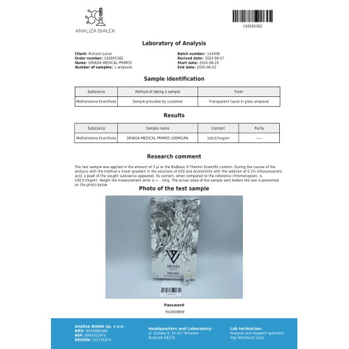 Primos 100 mg/ml (Methenolone Enanthate) 10ml vial Primos 100 mg/ml (Methenolone Enanthate) 10ml vial