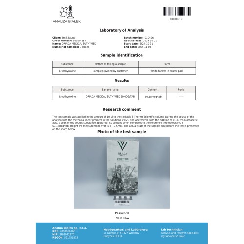 T4 Euthymed 50 mcg (Levothyroxine Sodium) 