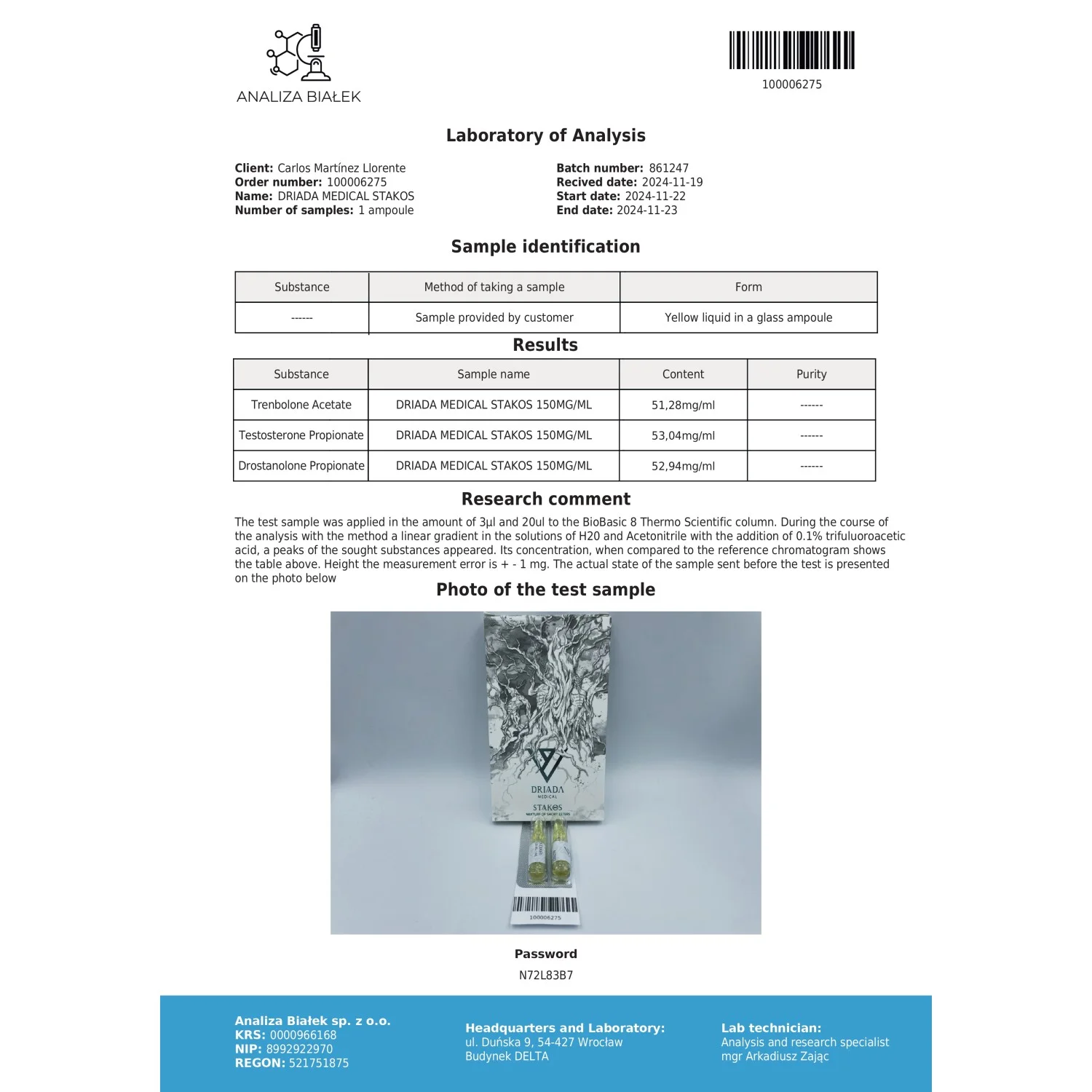 Stakos 150 mg/ml (Cut Stack) 10ml vial Stakos 150 mg/ml (Cut Stack) 10ml vial