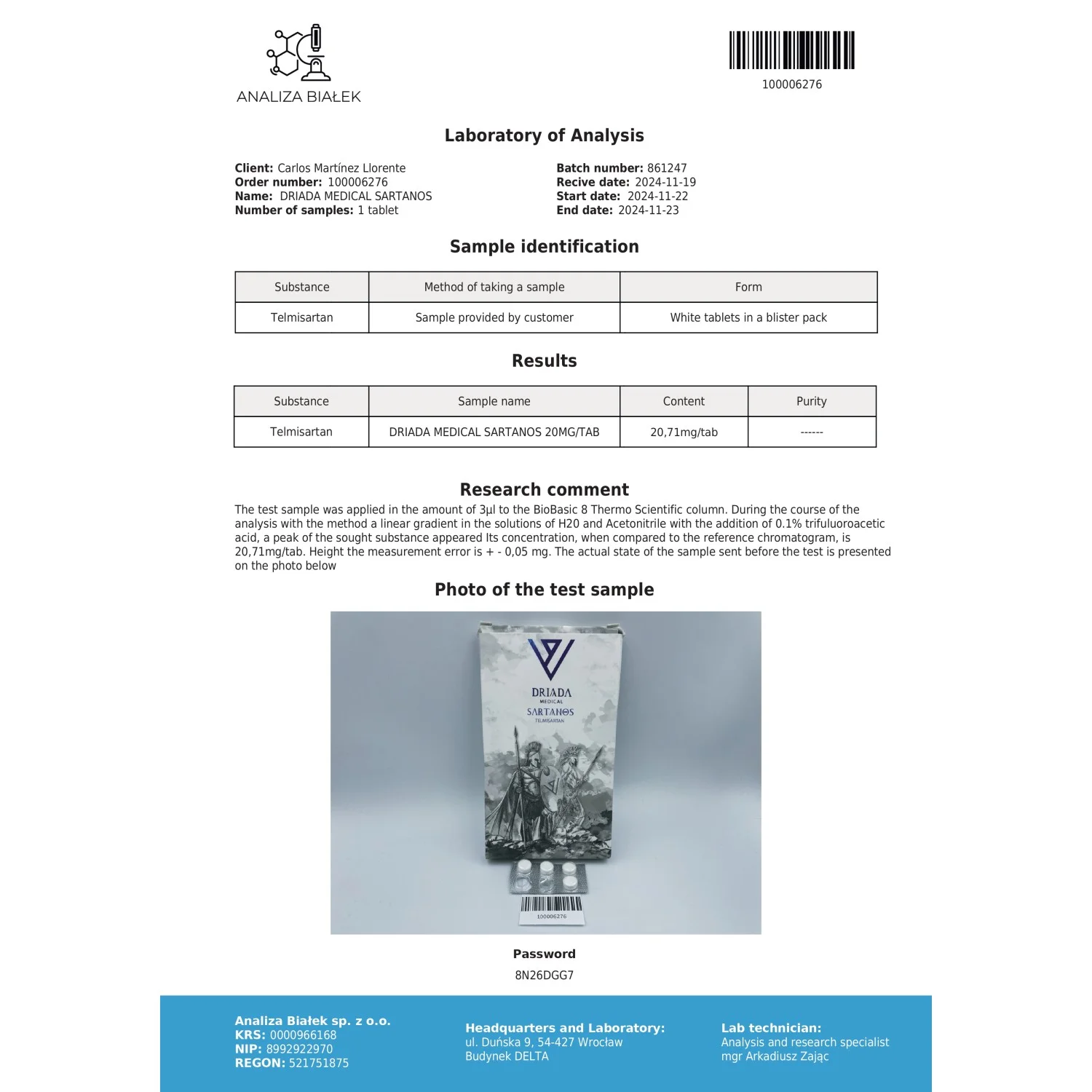 Sartanos 20mg (Telmisartan) Sartanos 20mg (Telmisartan)