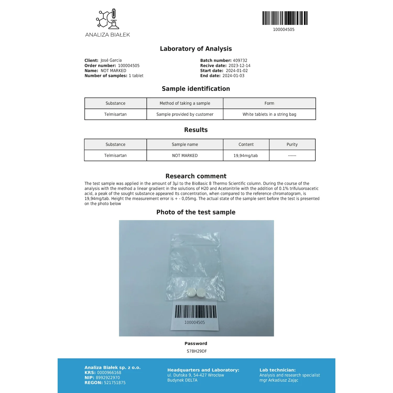 Sartanos 20mg (Telmisartan) Sartanos 20mg (Telmisartan)