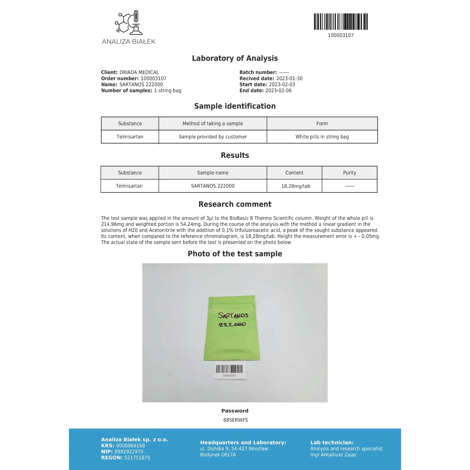 Sartanos 20mg (Telmisartan) Sartanos 20mg (Telmisartan)