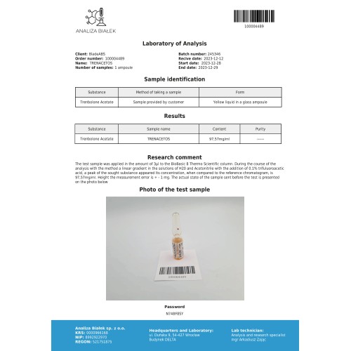 Trenacetos 100 mg/ml (Trenbolone Acetate) 10ml vial