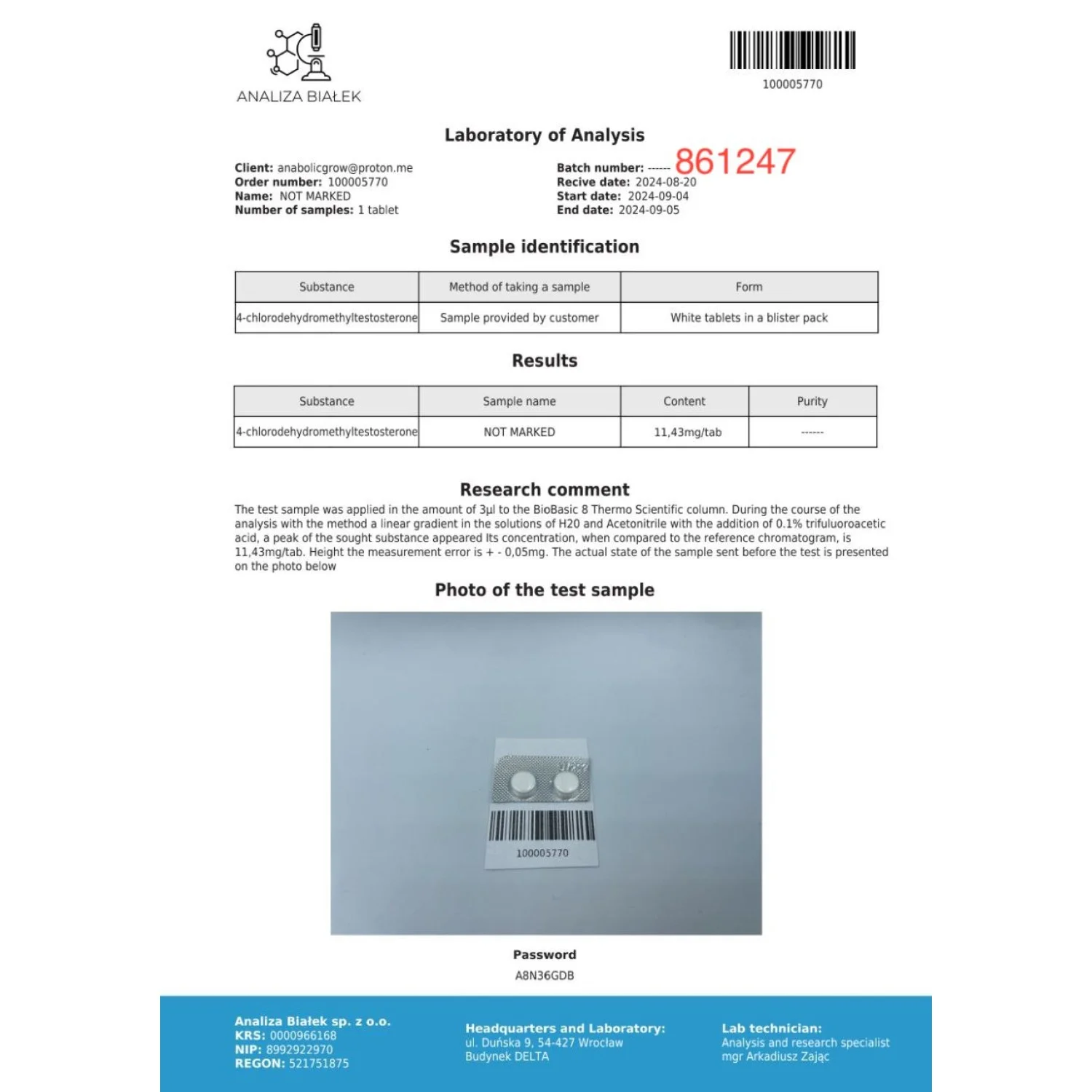 Turinadyn 10 mg (Turinabol) Turinadyn 10 mg (Turinabol)