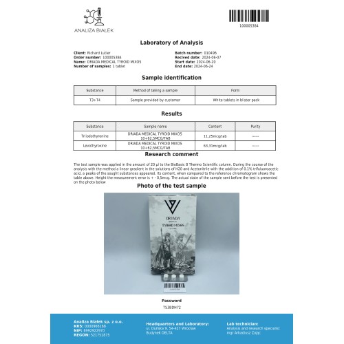 Tyroid Mixos 10 mg and 62.5 mcg (T3/T4) Tyroid Mixos 10 mg and 62.5 mcg (T3/T4)